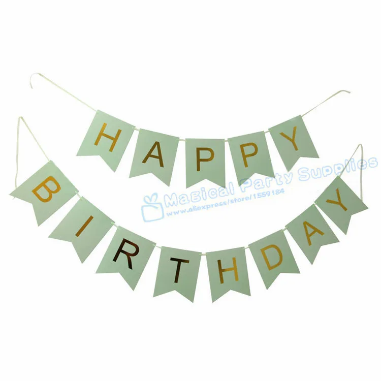 5 Sets Fairy Birthday Banner Foil Gold Happy Birthday Party Girl S