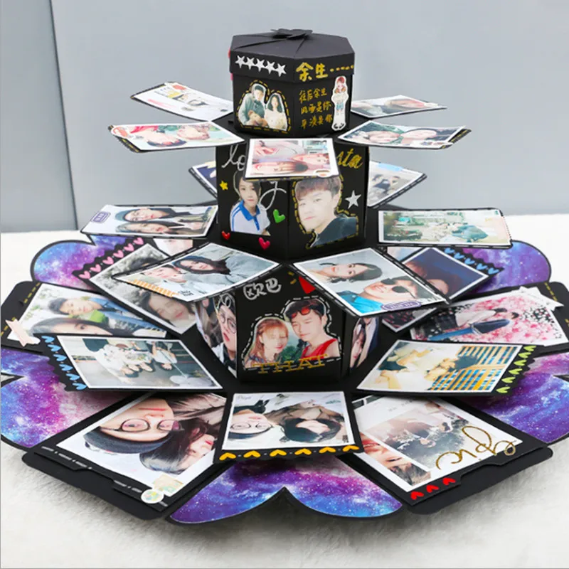 DIY Scrapbook Surprise cake Explosion Box Exploding Gift