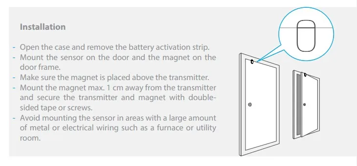 door sensor install