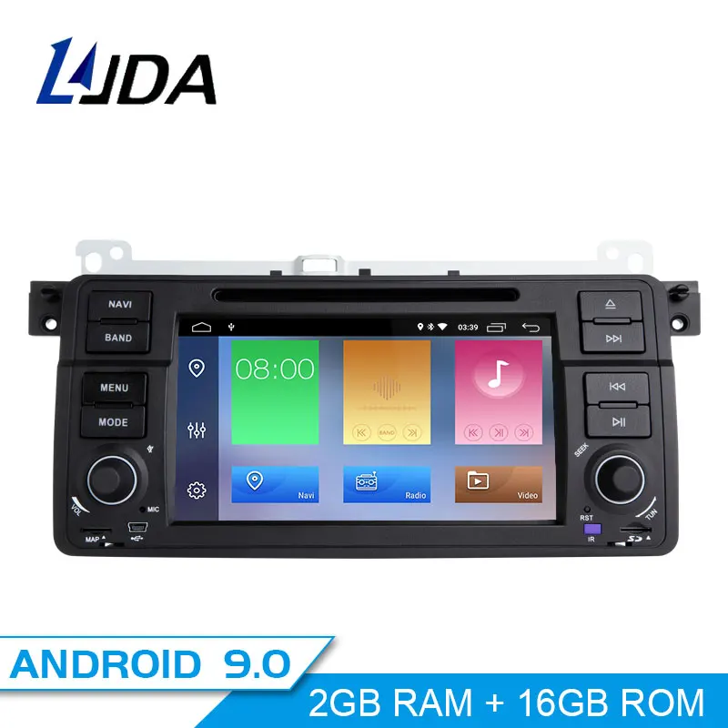 

LJDA 1 Din Android 9.0 Car DVD Player for BMW E46 M3 MG ZT Rover 75 320 Car Multimedia Player Stereo Audio GPS DVD Video IPS RDS