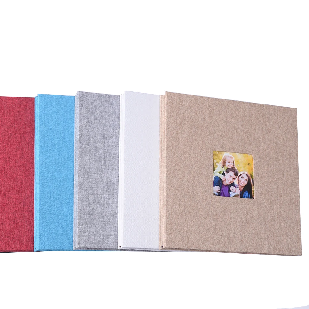Fashion 16 inch 20 Page Paste Album Creative Manual DIY Linen Couple