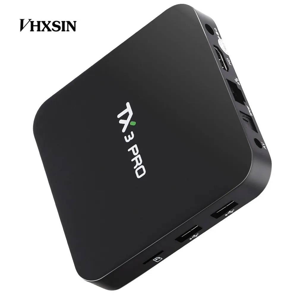 VHXSIN 10 шт. TX3 pro Android 7,1 ТВ приставка 1 ГБ 8 ГБ Amlogic S905W четырехъядерный процессор Suppot H.265 4K 30tps медиаплеер IP ТВ приставка
