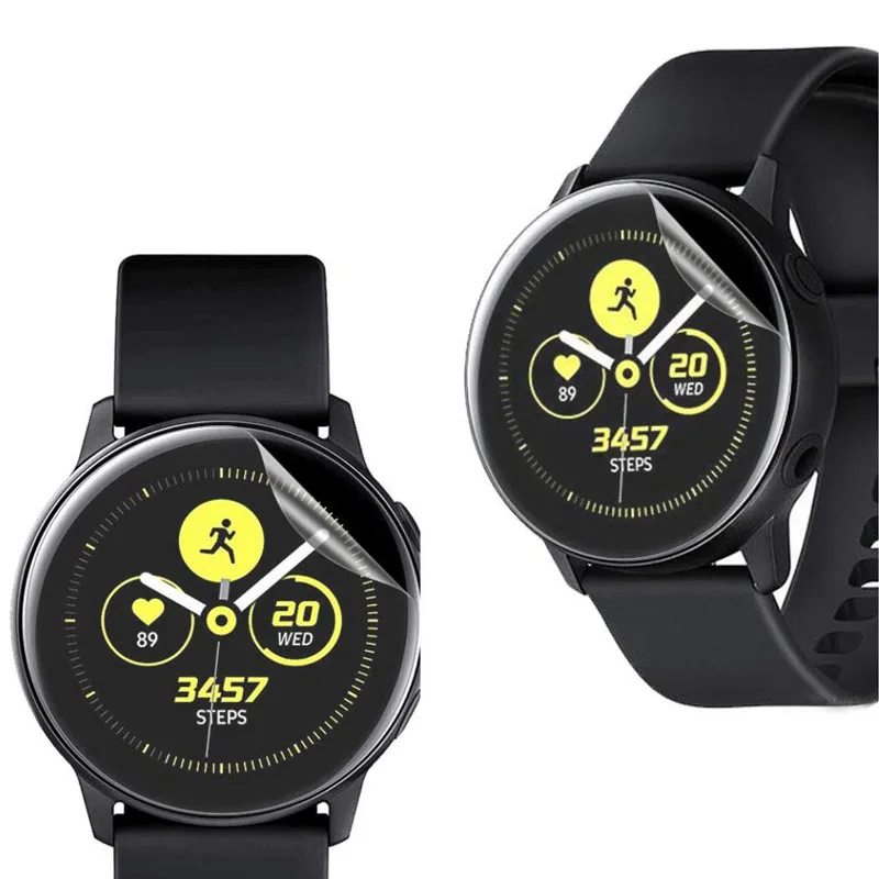 

2pcs Anti-shock Soft TPU Ultra Clear Protective Film Guard For Samsung Galaxy Watch Active SmartWatch LCD Screen Protector Cover