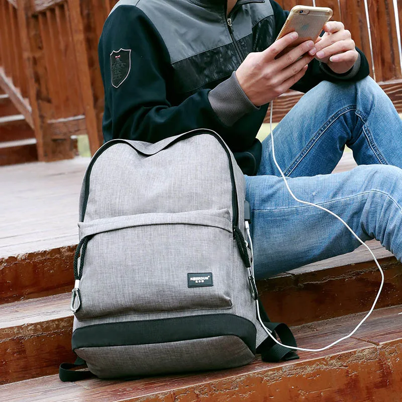 Waterproof Backpack USB 15.6 Inch Laptop Bag Men Women Large Capacity Black Grey Backpacks School Bags Mochila Masculina BP0148 (18)