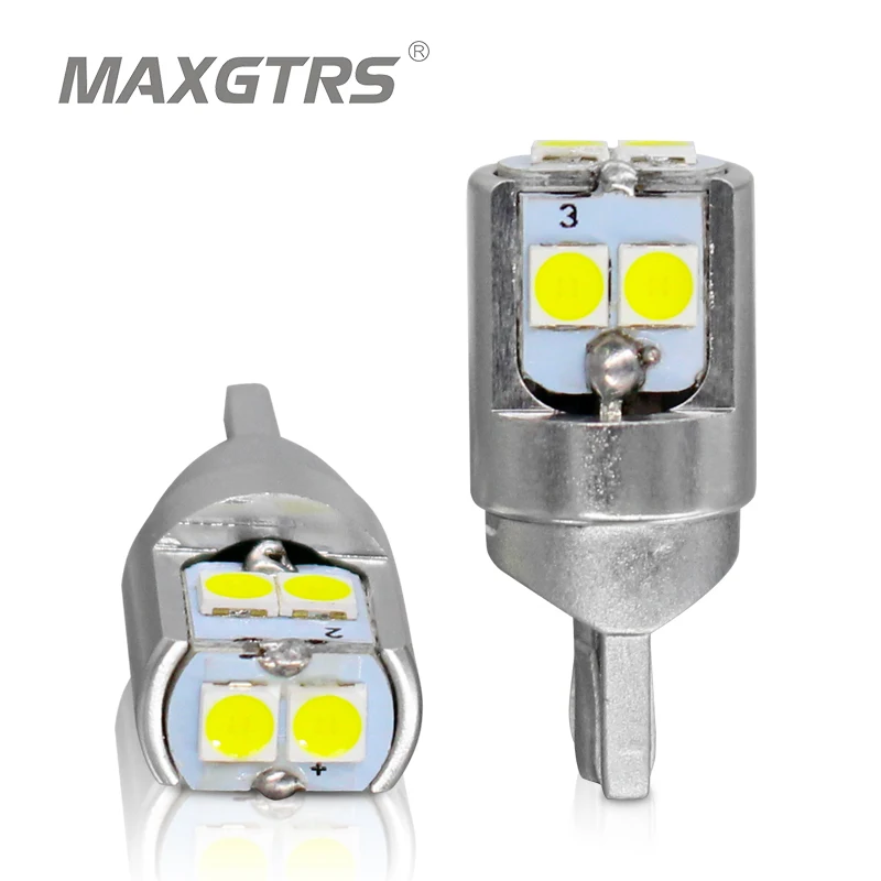 

MAXGTRS 5x 194 168 T10 LED W5W LED Bulb 3030 DRL Car Auto Sidemarker Parking Width Interior Dome Light Reading Lamp