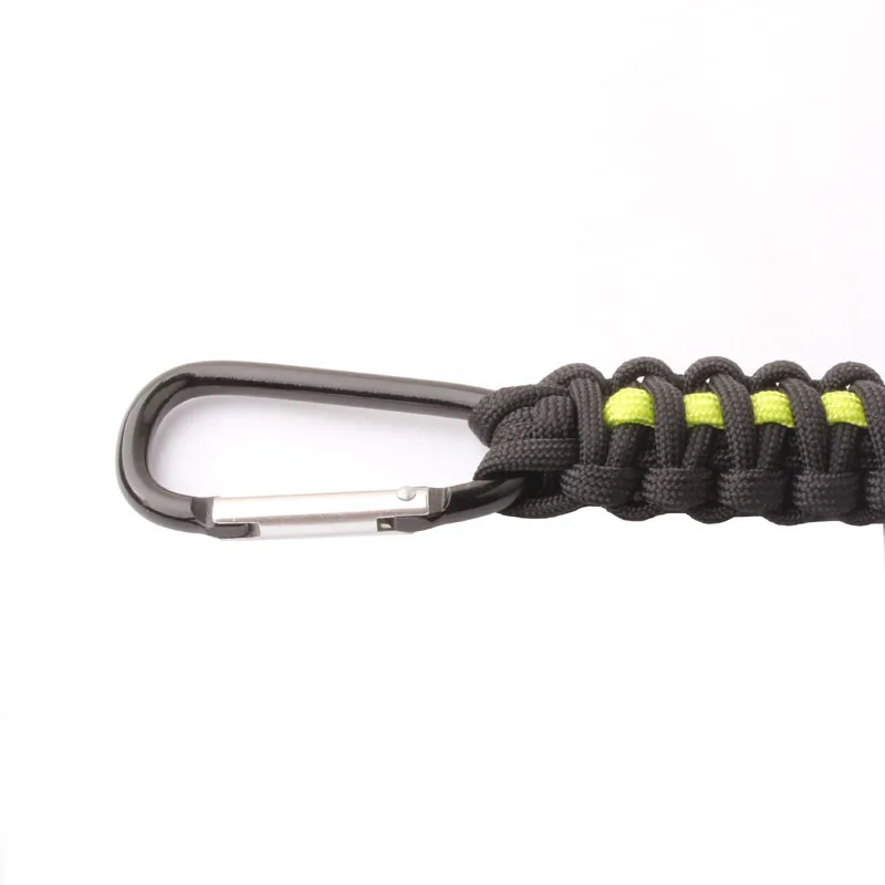 CAMPINGSKY 550 ParaCord Lanyard Chain брелок ручной работы для брелок-фонарик черный, альпинистское снаряжение для выживания, paracord 550