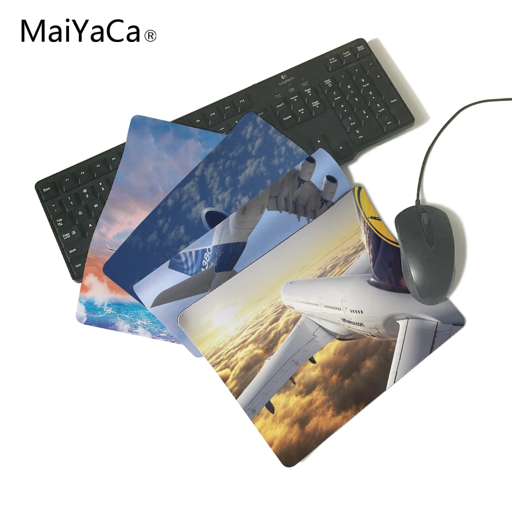 

MaiYaCa Airbus, A380, Lufthansa Computer Mouse Pad Mousepads Radiation Non-Skid Rubber Pad Speed / Control version mouse pad