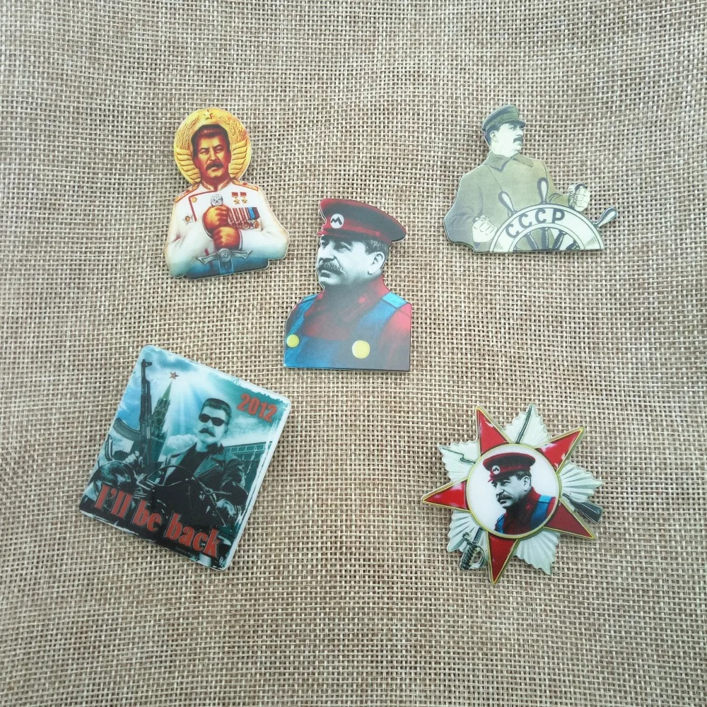 CCCP Сталин акриловый значок Pin творческая Россия Одежда брошь пластик советский