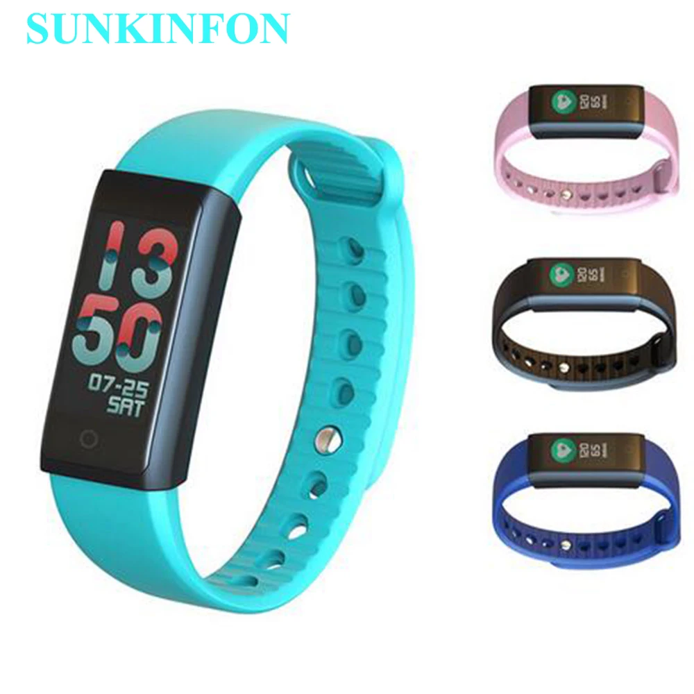 For Samsung Galaxy Note 8 5 4 S18s Heart Rate Smart Wristband Band Blood Pressure Monitor Pedometer Fitness Bracelet & Color LCD