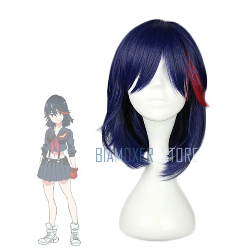

Biamoxer 40cm/15.74inch Kill la Kill Ryuuko Matoi Cosplay Wigs Mixed Color Heat Resistant Synthetic Hair Perucas Cosplay Wig