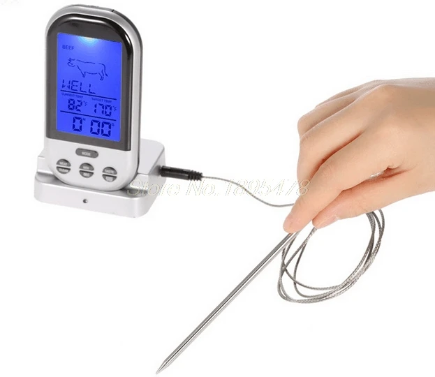 100PCS Digital BBQ Thermometer Wireless Kitchen Oven Food Cooking Grill