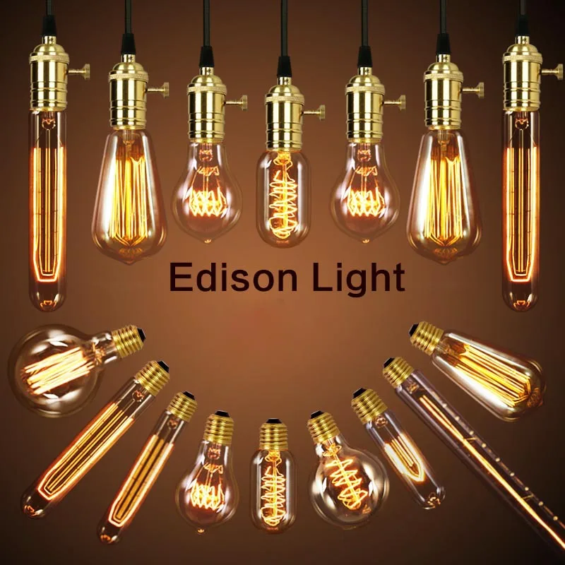 

full set Edison pendant lights with E27 bulb