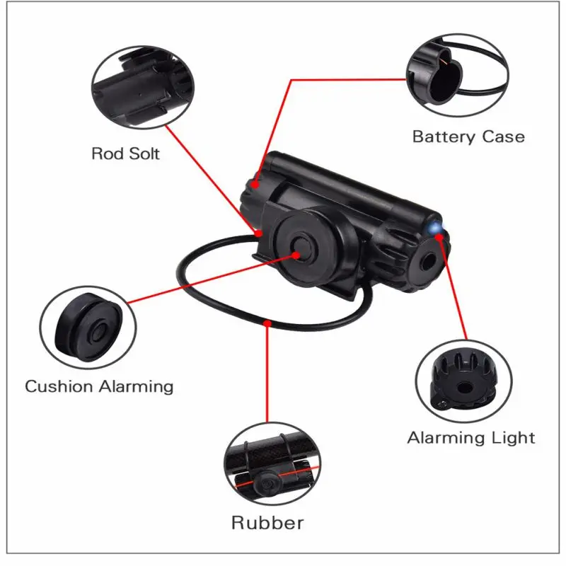 Чувствительная звуковая сигнализация для рыбалки, визуальный буфер, светодиодный сигнал тревоги, рыболовные снасти для ловли карпа
