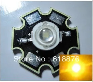 

10PCS 1W Yellow High Power LED Light Emitter 585-595NM with 20mm Star Heatsink