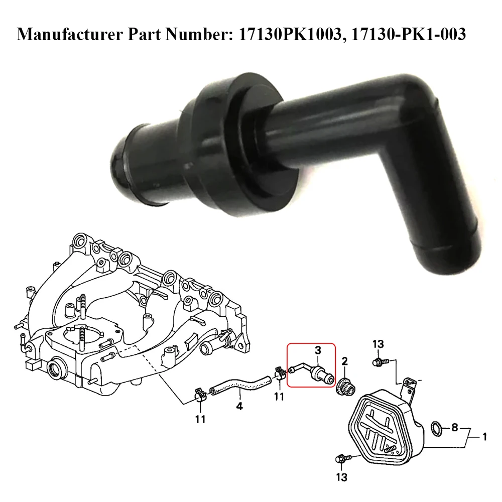 JEAZEA 17130PK1003 17130 PK1 003 автомобильный положительный коленчатый клапан PCV 90 | Отзывы и видеообзор