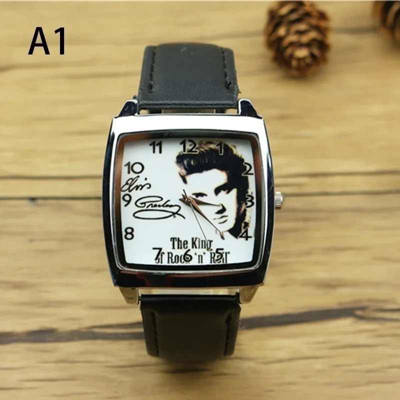 Часы кварцевые наручные часы 2019 Новая мода стиль обувь для мальчиков и девочек Элвис часы с Элвисом ремешок подарок