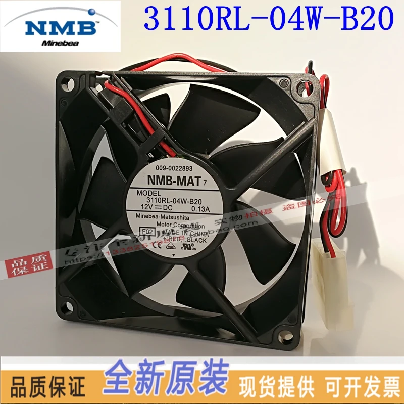 

NEW NMB-MAT NMB 3110RL-04W-B20 8025 12V 0.13A silence ATX cooling fan