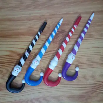 

192PCS Creative Christmas snowman umbrella shape ballpoint pen stationery canetas material escolar shool supplies