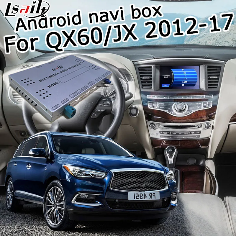 Lsailt Android GPS navigation box for Infiniti QX60 JX 2012 2017 with G Q70 QX50 QX70