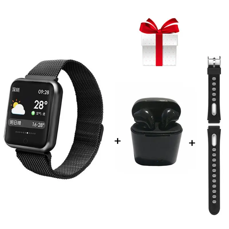 E IP68 Waterproof Smart Wristband Watch Men Women Support Call Message Reminder Muliti-Sports Mode Health Tracker VS P68 S226 KW10 - Цвет: E