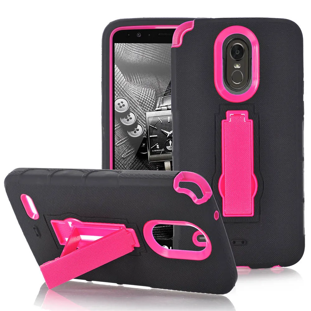 Hot Pink Роскошный чехол для LG Stylo 3 Plus, чехлы Coque Girly на L G Stylo3 3 Plus, защита крышки с подставкой для телефона, защита Fundas - Цвет: Hot Pink