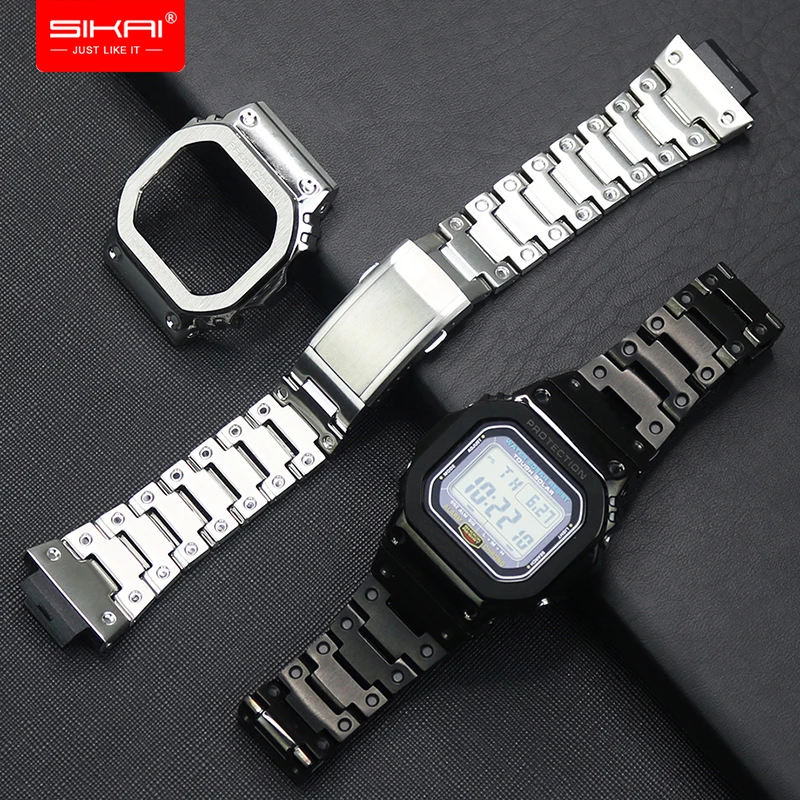 

For G-shock 316L Stainless Steel Watch Case For DW5600/5000/5025/5035 GW-5000 5035 GW-M5610 G-5600-E For Casio Watch Strap