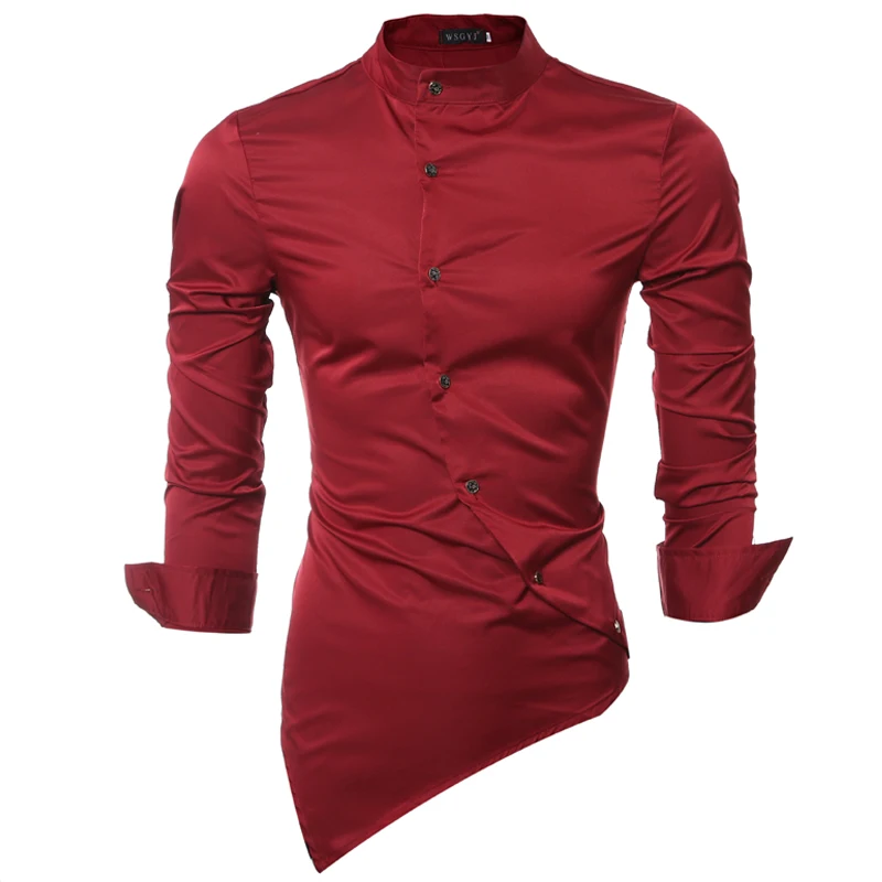 Brand 2017 Fashion Male Shirt Long Sleeves Tops Satin Fabric Tops 2017 Autumn Men's plaid dobby color Hoodies casual