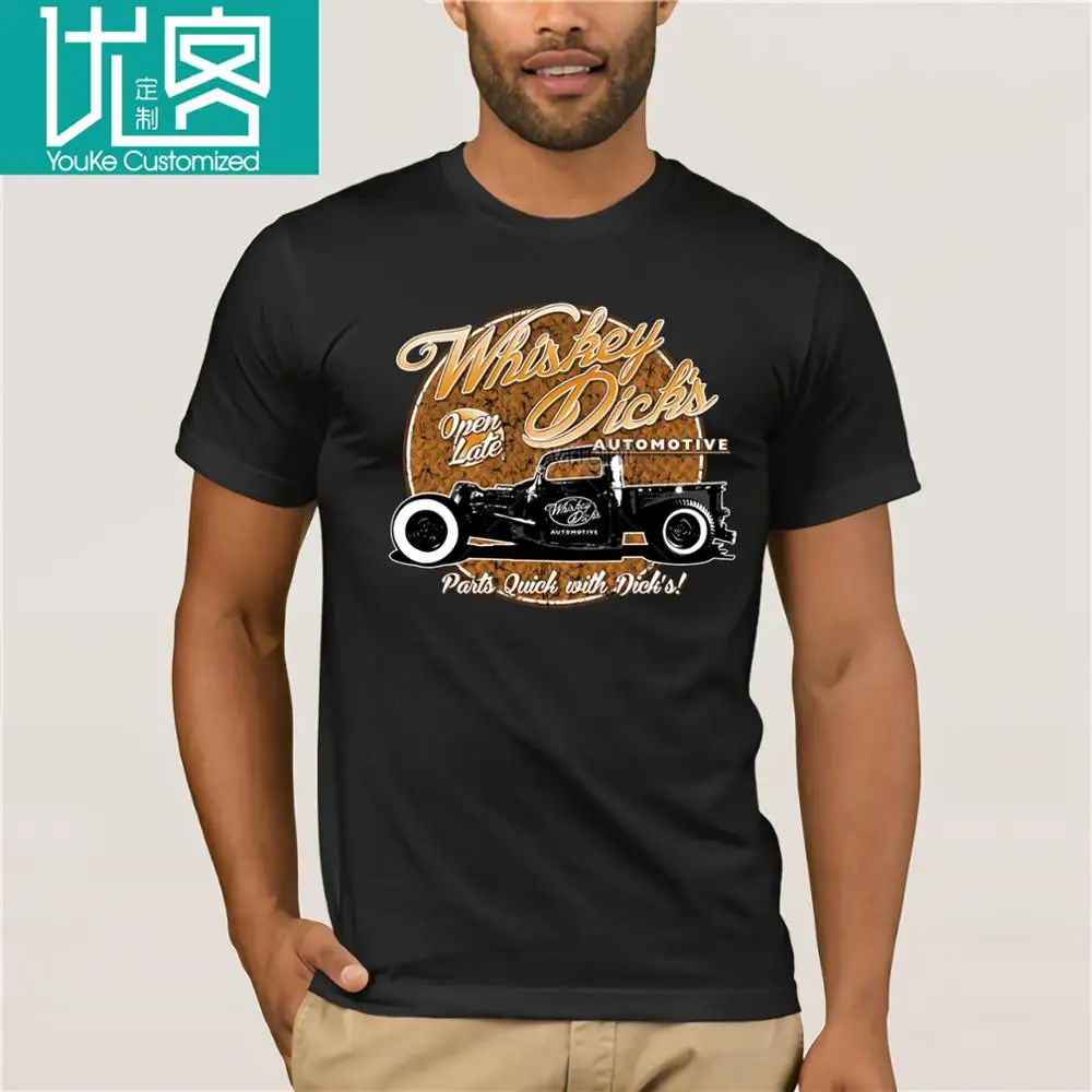

100% Cotton for Man Shirts T-Shirt Classic Hot Rod Car WHISKEY Rockabilly US USA Kustom Vintage 16318 Print Tee Shirts
