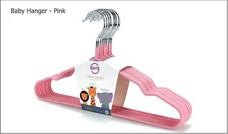 31 см/41 см 10 шт./лот вешалки для детской одежды бесследная вешалка для одежды для взрослых пластиковые вешалки с металлическим покрытием из нержавеющей стали - Цвет: Adult - Pink