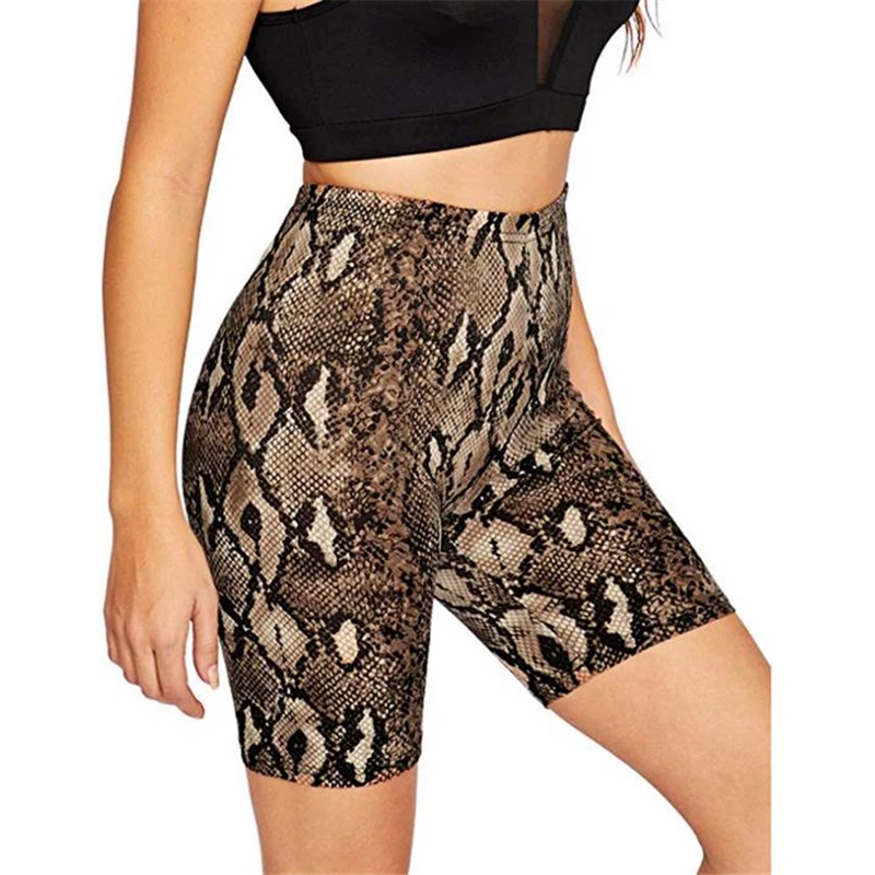 Sexy Women Shorts Animal Print Short Trousers Skinny Hot Trousers Fitness High Waist Women Shorts Casual Ladies Short Trousers