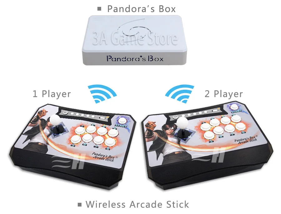 Pandora box 6 1300 in 1 wireless console arcade games 2 Players joystick button usb arcade controller HDMI VGA USB for pc TV PS3