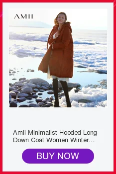 Excellent Amii Minimalist Fashion 90% White Duck Down Jacket Winter Women Embroidery Floral  2018 Casual New Loosehooded Black Long Coat 2