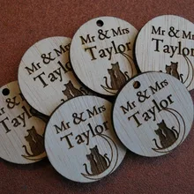 Любовь Кошки Луна сохранить дату, на заказ выгравированы деревянные сохранить дату, свадебные подарки для гостей, свадебные сувениры в деревенском стиле, приглашения