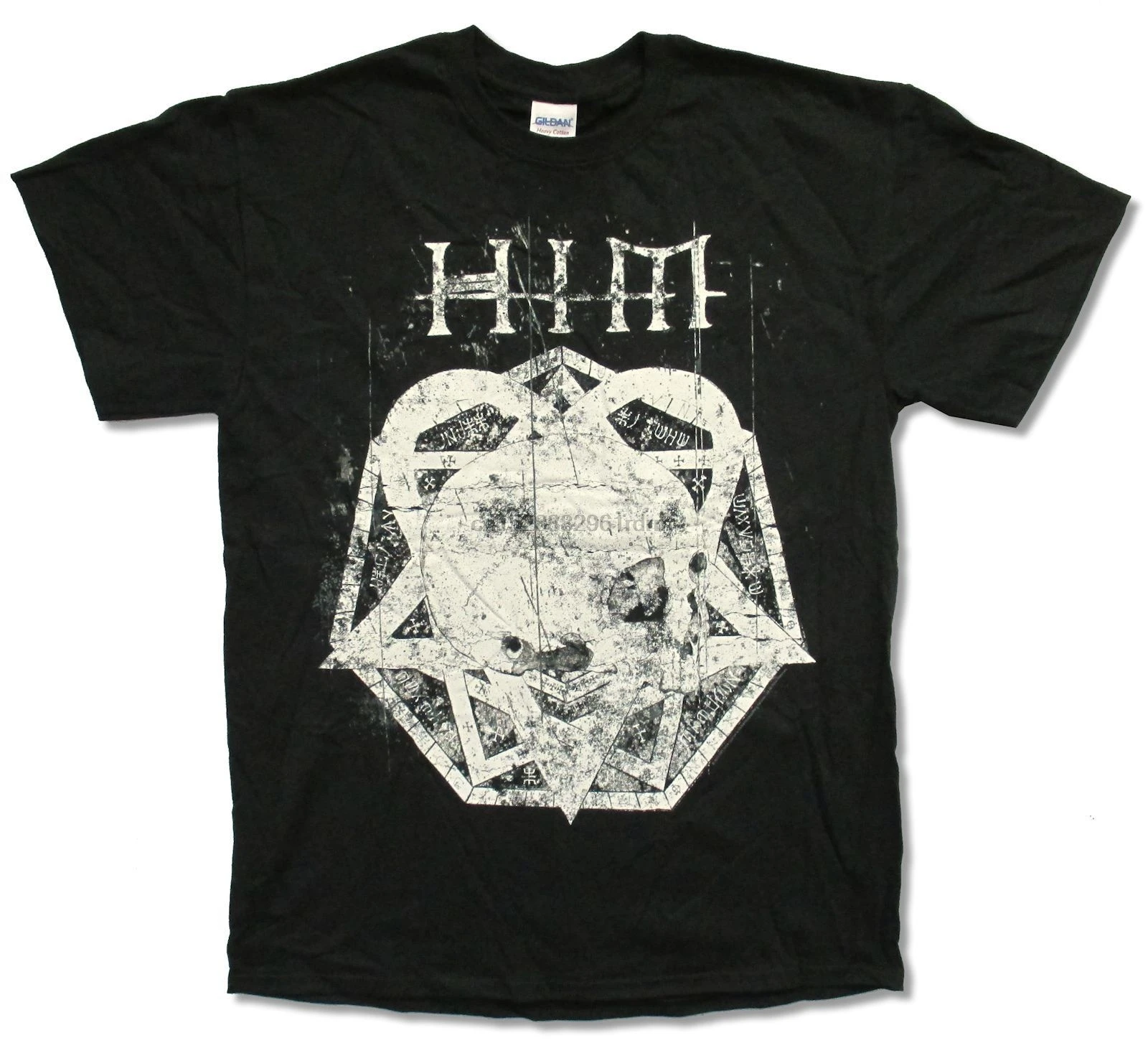 

HIM H.I.M. SKULLGRAM BLACK T-SHIRT NEW OFFICIAL ADULT BAND MUSIC HEARTAGRAM 100% cotton tee shirt tops wholesale tee