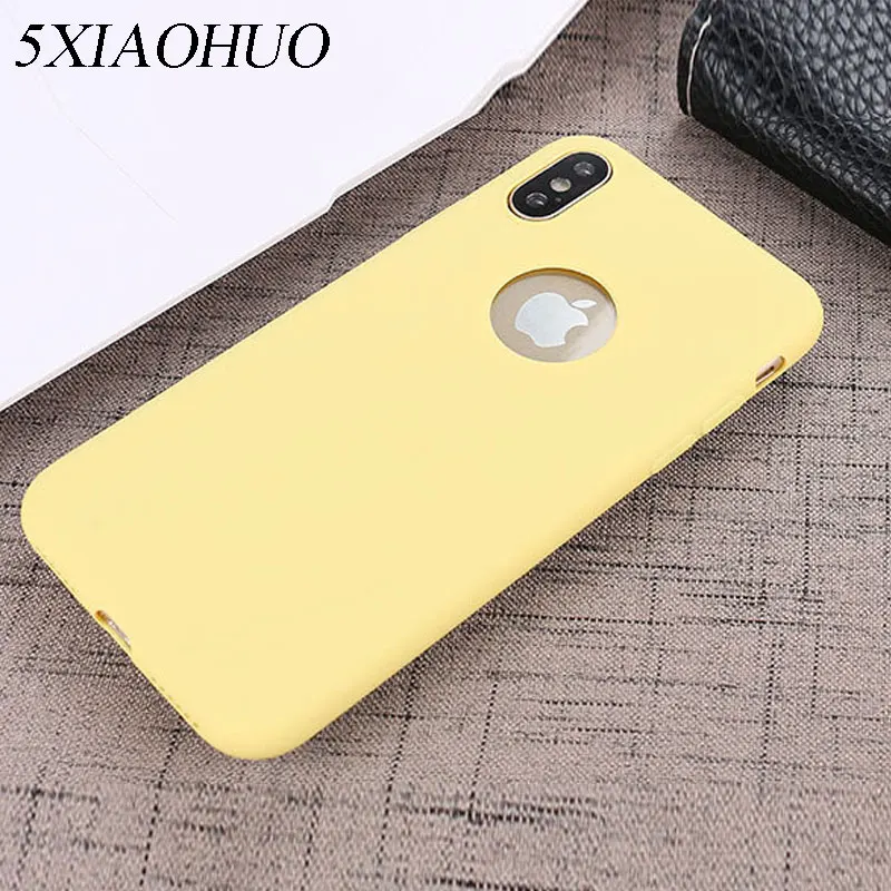 5XIAOHUO New Arrival Case For iPhone X case Candy Colors Soft TPU Silicon Phone covers 7 8 PLUS Coque Capa |