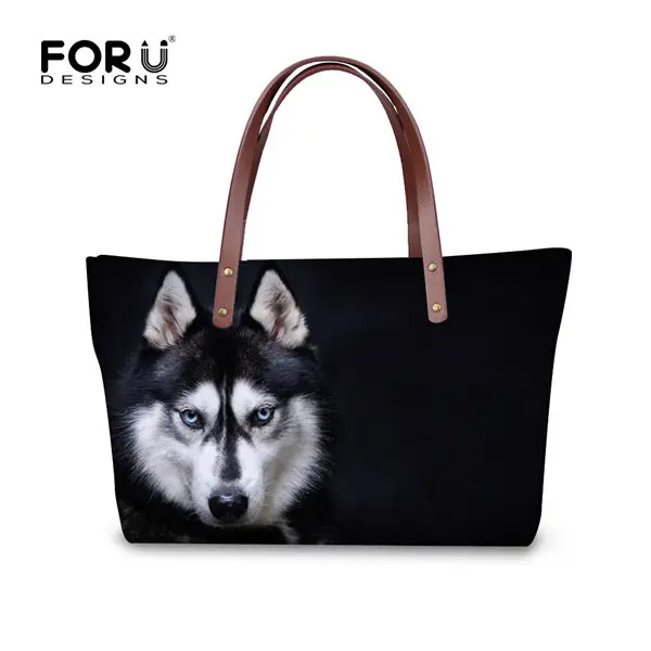 Женские сумки через плечо с бульдогом Мопсом Akita Husky, женские повседневные сумки известных брендов, дизайнерские женские кожаные сумки с верхней ручкой для женщин - Цвет: Серый
