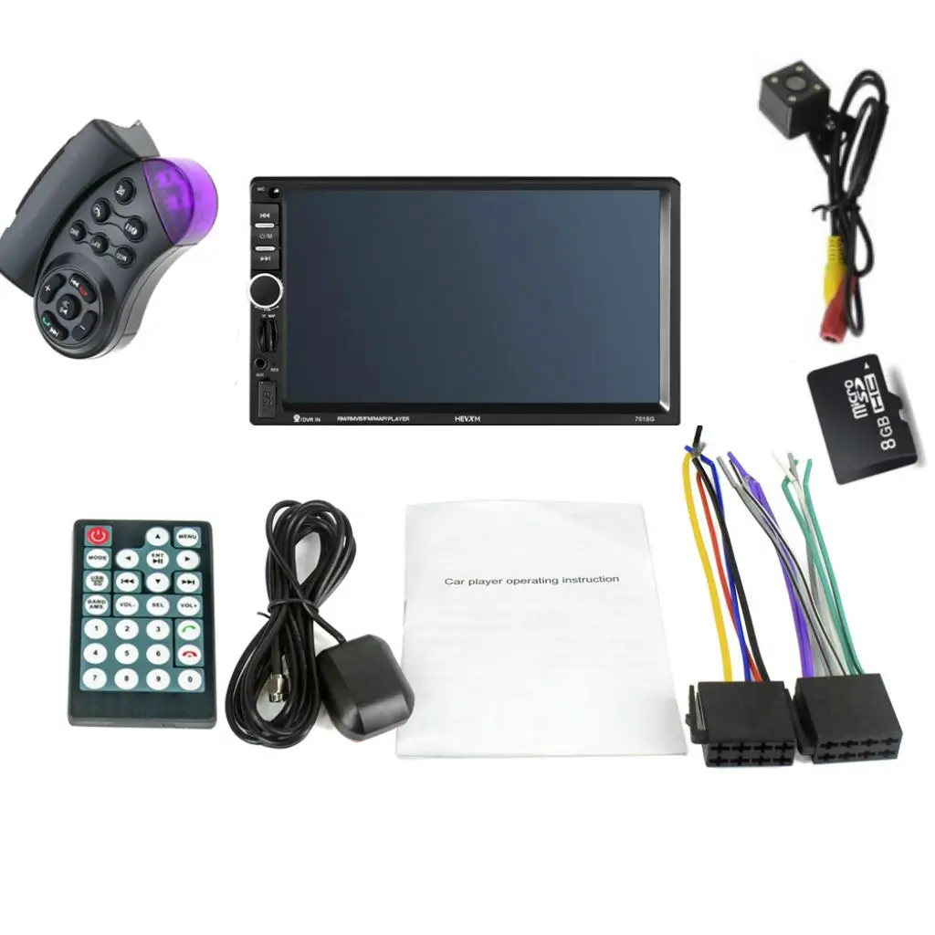 GPS Navigation 2 Din Car Bluetooth Radio Multimedia Mp5 Player 7 inch Touch Screen with Camera+Middle East Map+Steering wheel GPS Navigation 2 Din Car Bluetooth Radio Multimedia Mp5 Player 7 inch Touch Screen with Camera+Middle East Map+Steering wheel