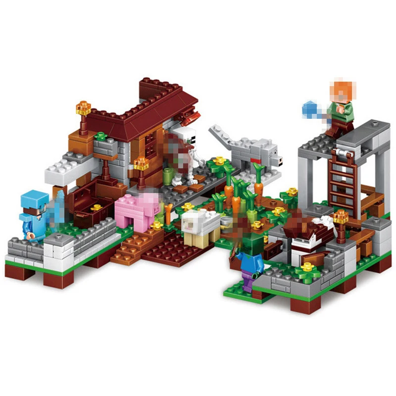 

Random 1Pcs Minecrafted Blocks Model Building Block Compatible LegoINGlys City Figures Dragon Gift Educational Toys for Children