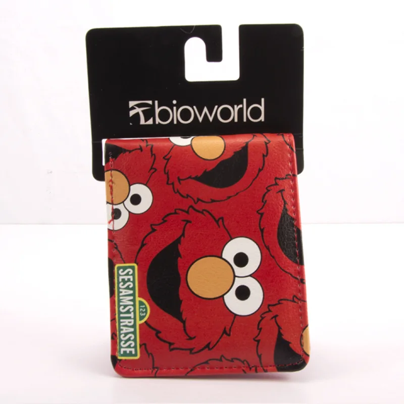 

Cartoon Anime Sesame Street Purse Lovely Cute Student Male Female Short Wallet Dollar Price Card Holder Wallets with Coin Bag