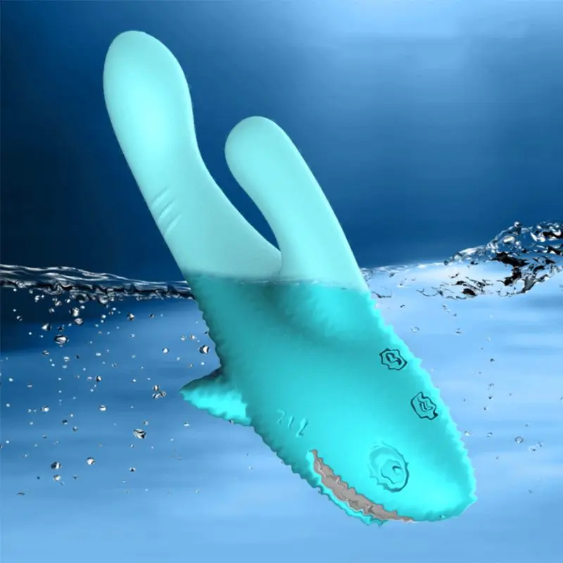 Female Smart Shark Vibrator Toy Adult Soft G Spot Stimulation 8 Frequency Vibration Massager