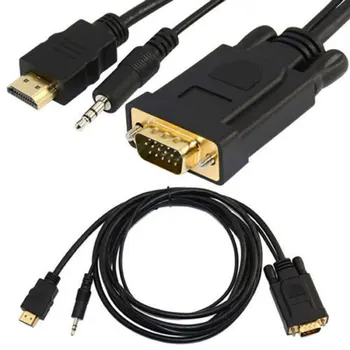 

HDMI transfer to VGA transfer line, HDMI to VGA computer, followed by projector with audio HD connection line