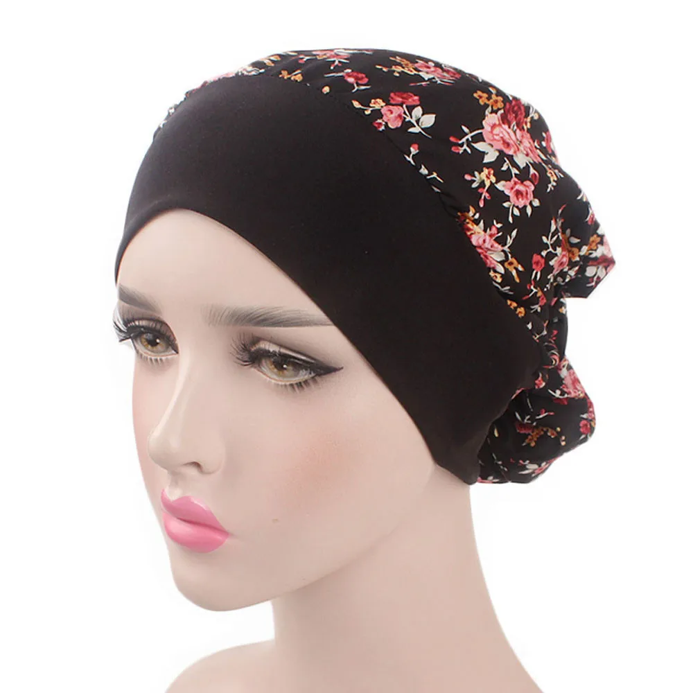 Высокое качество кристальная женская мусульманская шляпа с принтом стрейч тюрбан в стиле ретро головной убор капподарки для дропшиппинг