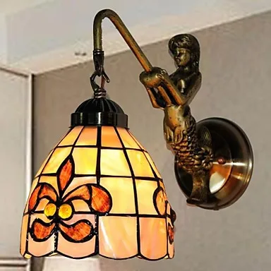 

in Tiffany Style LED Wall Lamp Lights For Home Indoor Lighting Angel Fish Design, Wall Sconce Lampara De Pared