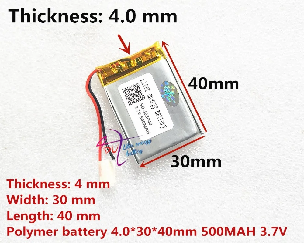 Rise of energy 3,7 V литиевая батарея тахограф 043040 500mAh колонки общие перезаряжаемые полимерные батареи