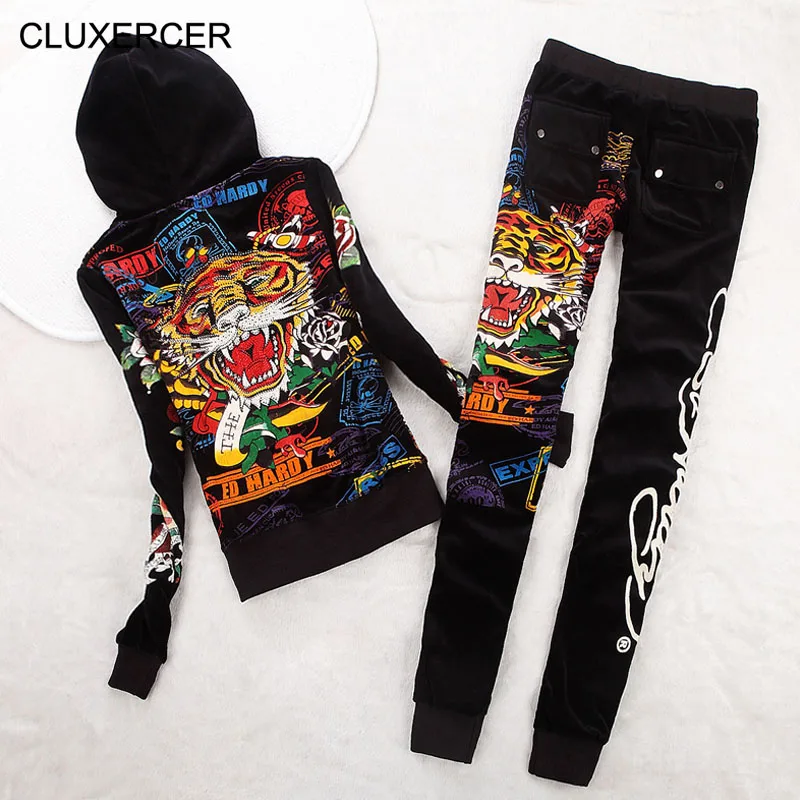 

two piece set Women 2017 Velvet Sweatshirt Hoodies Tracksuits Long Sleeve Tops Full Pants Slim Women Causal Suit Two Pieces Set