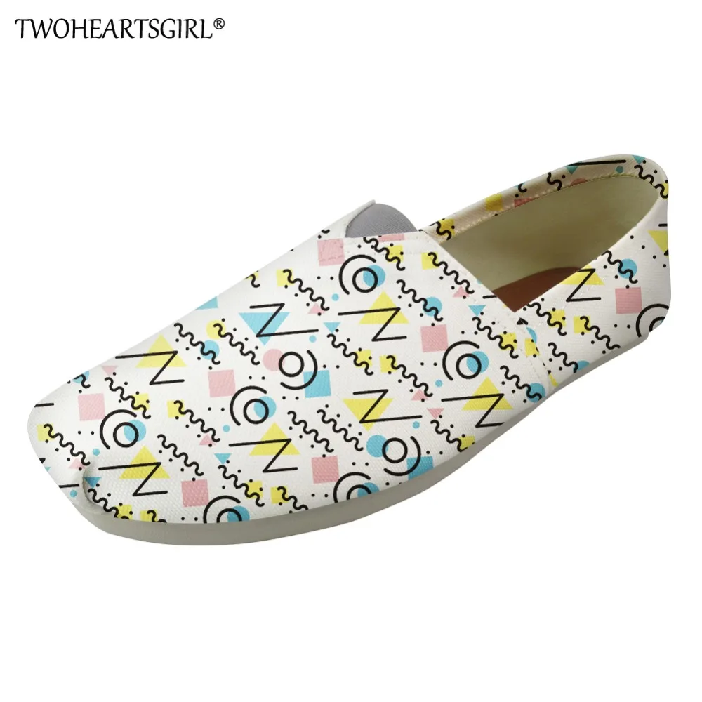 

Twoheartsgirl Loafers Women Cute Cartoon Striped Pattern Women's Flats Shoes Lightweight Comfortable Cloth Shoes for Students