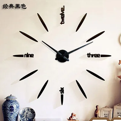 Супер простой металлический DIY часы творческий искусство гостиной настенные