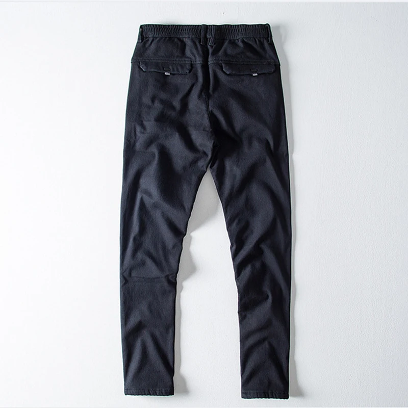 SHIFUREN зимние утолщенные теплые флисовые брюки мужские эластичный пояс повседневные Прямые длинные мужские 100% хлопковые брюки размер 28-38
