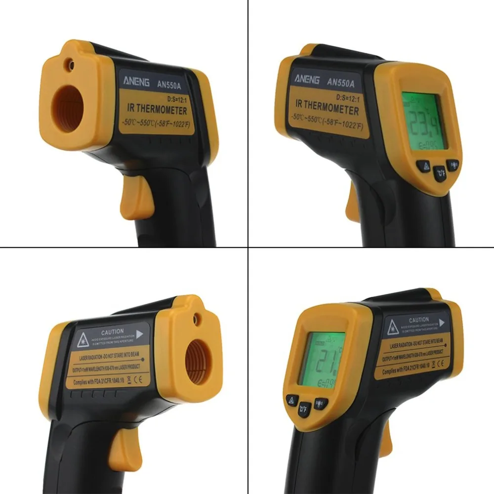 

New Professional AN320A Infrared Thermometer LCD Digital Display Laser Temperature Meter Non-Contact Thermometer