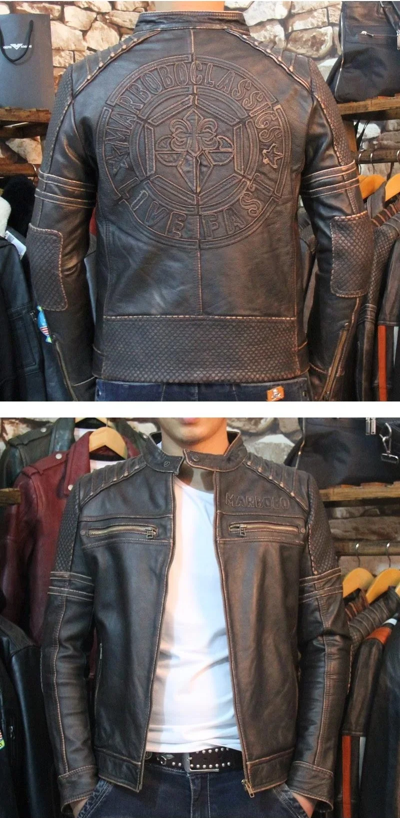 Free shipping.Brand Plus size biker leather jacket,100% genuine leather mens jackets,vintage quality men coat.leather motor coat cowhide jacket